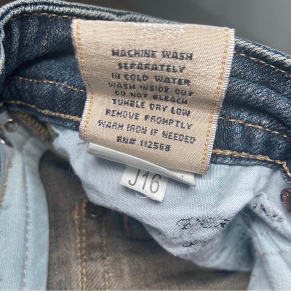 Miss Me Denim Blue Jeans Women’s 27 Rhinestone Bootcut Camouflage Distressed - Picture 7 of 16